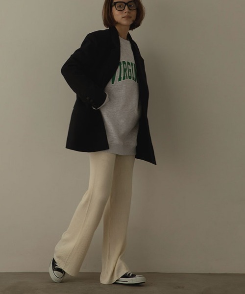 marjour（マージュール）の「LIB KNIT PANTS（その他パンツ・レディース・ベージュ/オフホワイト・M）」の2枚目の写真