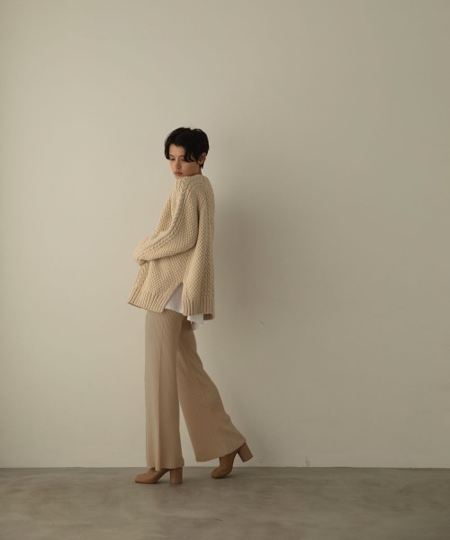 marjour（マージュール）の「LIB KNIT PANTS（その他パンツ・レディース・ベージュ/オフホワイト・M）」の22枚目の写真
