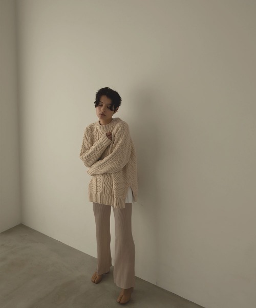 marjour（マージュール）の「LIB KNIT PANTS（その他パンツ・レディース・ベージュ/オフホワイト・M）」の19枚目の写真