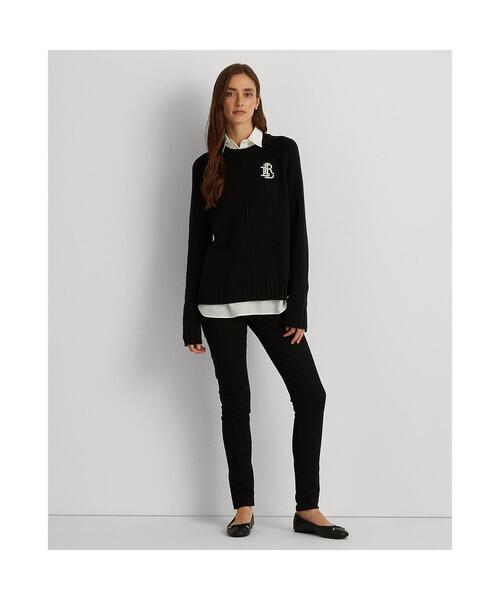 LAUREN RALPH LAUREN ブリオンパッチレイヤードコットンセーター