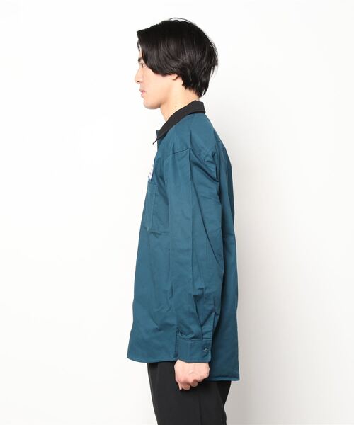 BEN DAVIS（ベンデイビス）の「BEN DAVIS/ベンデイビス ビッグシルエット ワッペン刺繍 クレリック ワークシャツ（シャツ/ブラウス・メンズ・ホワイト/ダークグリーン/エメラルド/ブルー系その他・M/L/XL）」の21枚目の写真