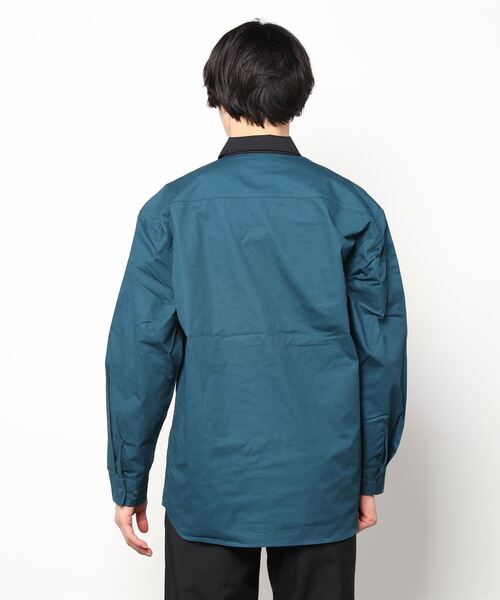 BEN DAVIS（ベンデイビス）の「BEN DAVIS/ベンデイビス ビッグシルエット ワッペン刺繍 クレリック ワークシャツ（シャツ/ブラウス・メンズ・ホワイト/ダークグリーン/エメラルド/ブルー系その他・M/L/XL）」の22枚目の写真