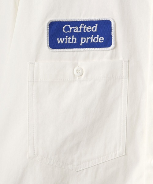 BEN DAVIS（ベンデイビス）の「BEN DAVIS/ベンデイビス ビッグシルエット ワッペン刺繍 クレリック ワークシャツ（シャツ/ブラウス・メンズ・ホワイト/ダークグリーン/エメラルド/ブルー系その他・M/L/XL）」の13枚目の写真