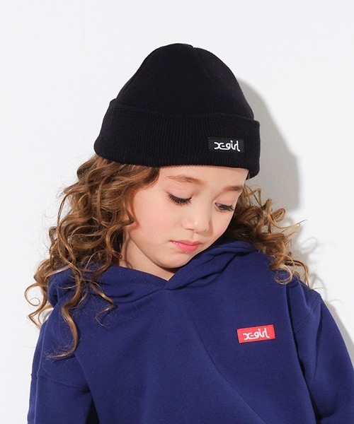 X-girl Stages（エックスガールステージス）の「ロゴニットキャップ（ニットキャップ/ビーニー・キッズ・ブラック/パープル・FREE）」の8枚目の写真