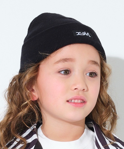 X-girl Stages（エックスガールステージス）の「ロゴニットキャップ（ニットキャップ/ビーニー・キッズ・ブラック/パープル・FREE）」の21枚目の写真