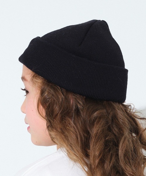 X-girl Stages（エックスガールステージス）の「ロゴニットキャップ（ニットキャップ/ビーニー・キッズ・ブラック/パープル・FREE）」の22枚目の写真