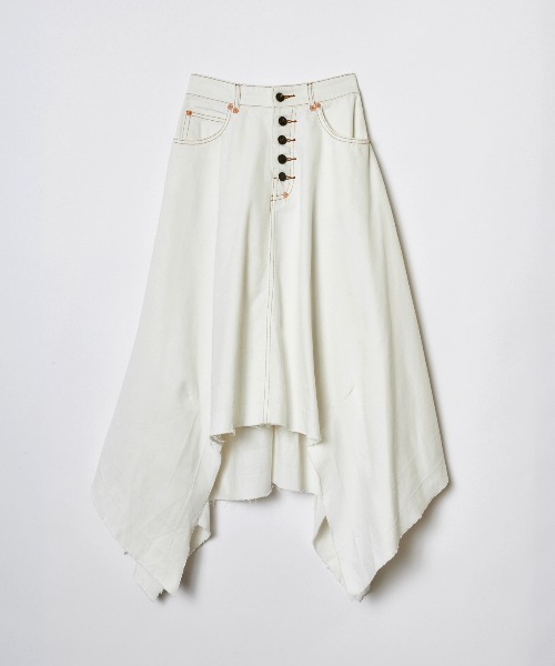 REDYAZEL（レディアゼル）の「デニムイレヘムフレアスカート（デニムスカート・レディース・オフホワイト/ブルー/ネイビー・SMALL/MEDIUM）」の20枚目の写真