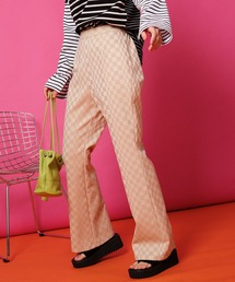 MAISON SPECIAL | ブロックチェックセミフレアパンツ【MAISON SPECIAL/メゾンスペシャル】■セットアップ対応■(その他パンツ)