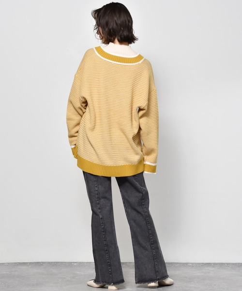 RETRO GIRL（レトロガール）の「フレアパンツ（デニムパンツ・レディース・ブラック/オフホワイト/インディゴブルー/ケミカルウォッシュ・M/L）」の14枚目の写真