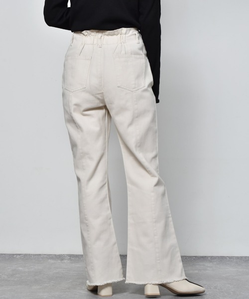 RETRO GIRL（レトロガール）の「フレアパンツ（デニムパンツ・レディース・ブラック/オフホワイト/インディゴブルー/ケミカルウォッシュ・M/L）」の20枚目の写真