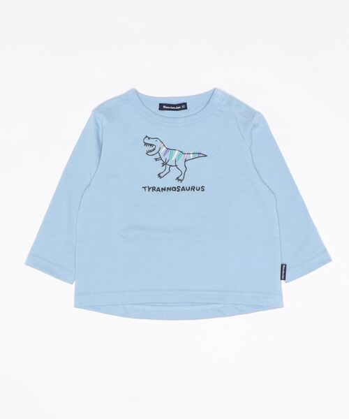 Moujonjon(ムージョンジョン)の「恐竜・動物刺繍Tシャツ(Tシャツ/カットソー・キッズ・ベージュ/レッド/ブルー/グリーン・90/100/110/120/80/130)」の3枚目の写真
