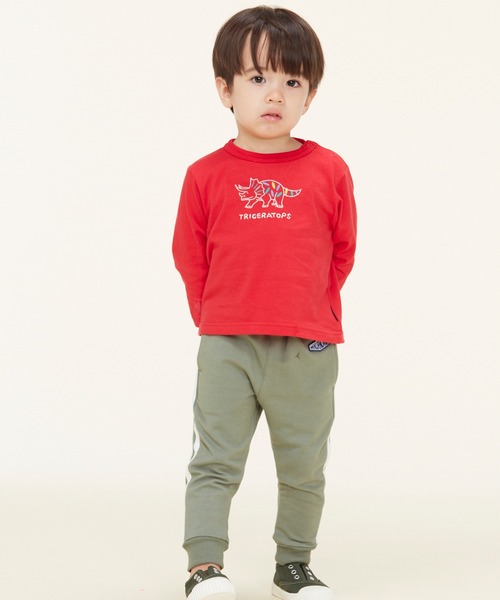 Moujonjon(ムージョンジョン)の「恐竜・動物刺繍Tシャツ(Tシャツ/カットソー・キッズ・ベージュ/レッド/ブルー/グリーン・90/100/110/120/80/130)」の11枚目の写真