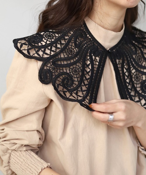 Bab（バブ）の「アソートレース付け襟（付け襟・レディース・ホワイト/ブラック/ブラック系その他/ホワイト系・ONESIZE）」の11枚目の写真
