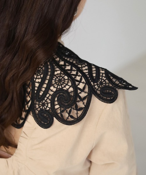 Bab（バブ）の「アソートレース付け襟（付け襟・レディース・ホワイト/ブラック/ブラック系その他/ホワイト系・ONESIZE）」の13枚目の写真