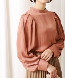 libelle more | バッグリボンショルダー　タックブラウス(シャツ/ブラウス)