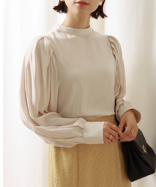 libelle more（リベル モア）の「バッグリボンショルダー　タックブラウス（シャツ/ブラウス・レディース・ブラウン/アイボリー/ブラック・M/L）」の12枚目の写真