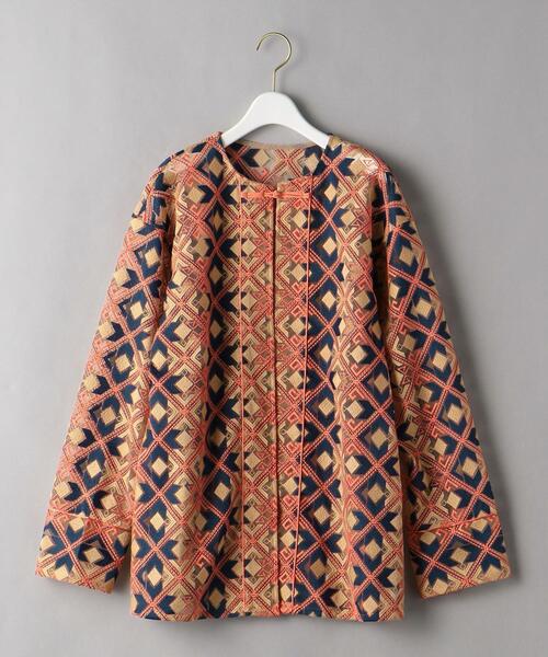 BEAUTY&YOUTH UNITED ARROWS（ビューティーアンドユースユナイテッドアローズ）の「BY エンブロイダリー フロッグボタン シャツ（シャツ/ブラウス・レディース・ブラック/オレンジ・FREE）」の2枚目の写真