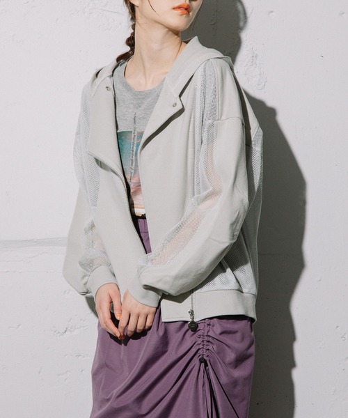 MARECHAL TERRE チュールプリーツパーカー MARECHAL TERRE(マルシャル・テル)のZIP HOOD パーカー通販