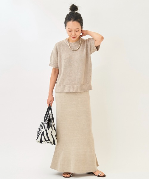 plage（プラージュ）の「Linenハーフスリーブニット◇（ニット