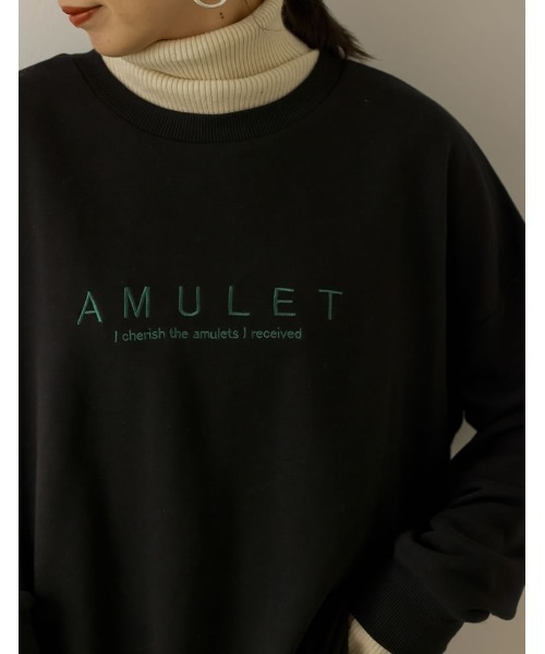 Re:EDIT(リエディ)の「刺繍配色ロゴオーバーサイズ裏毛スウェットプルオーバー(スウェット・レディース・アイボリー/オートミール/ブラック・LARGE/MEDIUM)」の16枚目の写真