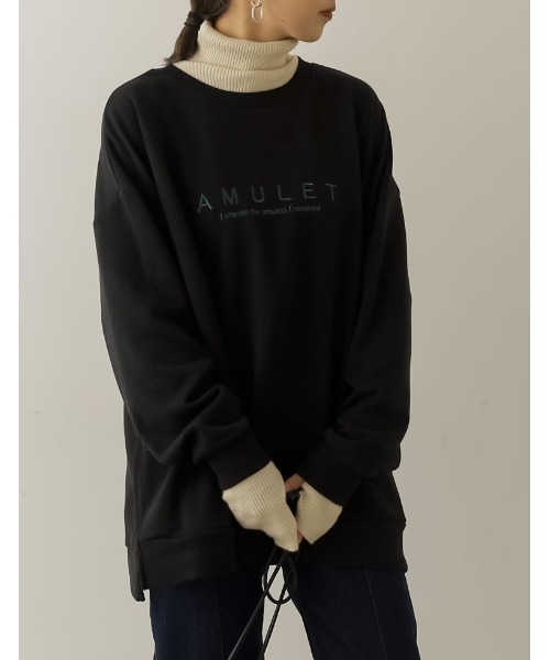 Re:EDIT(リエディ)の「刺繍配色ロゴオーバーサイズ裏毛スウェットプルオーバー(スウェット・レディース・アイボリー/オートミール/ブラック・LARGE/MEDIUM)」の15枚目の写真