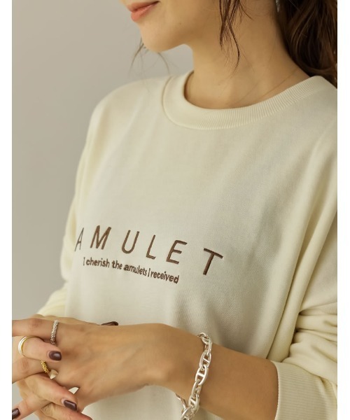 Re:EDIT(リエディ)の「刺繍配色ロゴオーバーサイズ裏毛スウェットプルオーバー(スウェット・レディース・アイボリー/オートミール/ブラック・LARGE/MEDIUM)」の13枚目の写真
