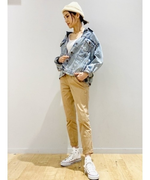 GAP（ギャップ）の「ウォッシュウェル アイコン デニムジャケット（デニムジャケット・レディース・ライトインディゴブルー・S/M/XS/L/XL/XXS）」の12枚目の写真