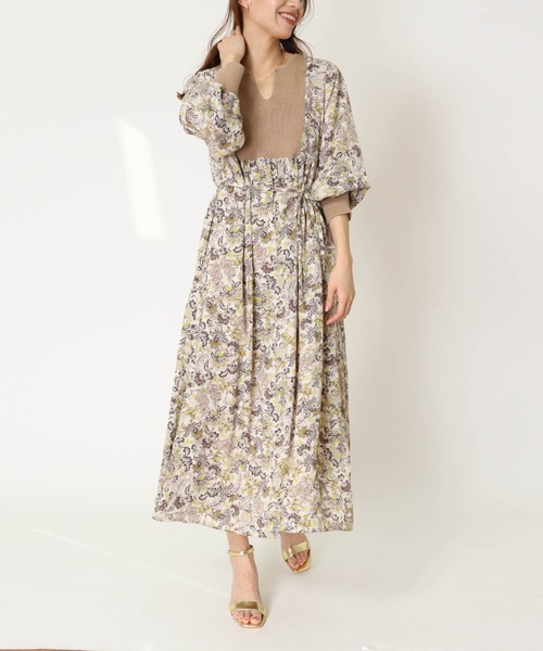 セール ボタニカル柄 ロングワンピース ワンピース Jines ジネス のファッション通販 Zozotown