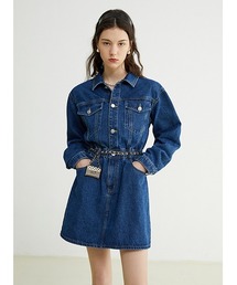 【Fano Studios】Elastic waist denim mini dress FC22L018