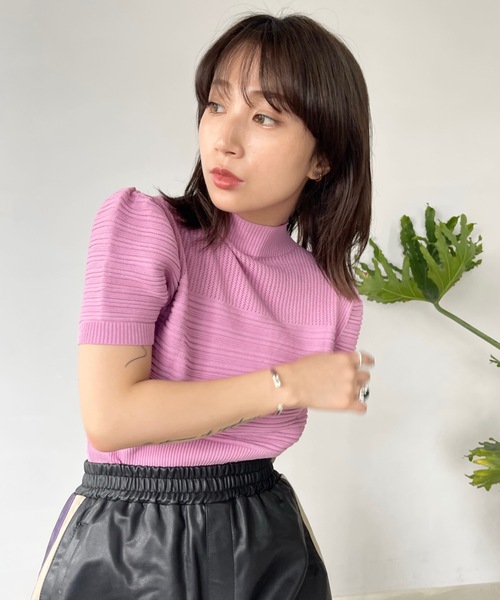 SANSeLF（サンセルフ）の「ランダムリブトップス　sanw22s039【SANSeLF】（その他トップス・レディース・ホワイト/ブラック/ミント/マスタード/ラベンダー/ピンク/ネイビー/ライトグリーン・FREE）」の16枚目の写真