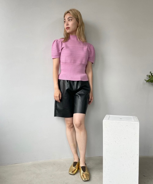 SANSeLF（サンセルフ）の「ランダムリブトップス　sanw22s039【SANSeLF】（その他トップス・レディース・ホワイト/ブラック/ミント/マスタード/ラベンダー/ピンク/ネイビー/ライトグリーン・FREE）」の20枚目の写真