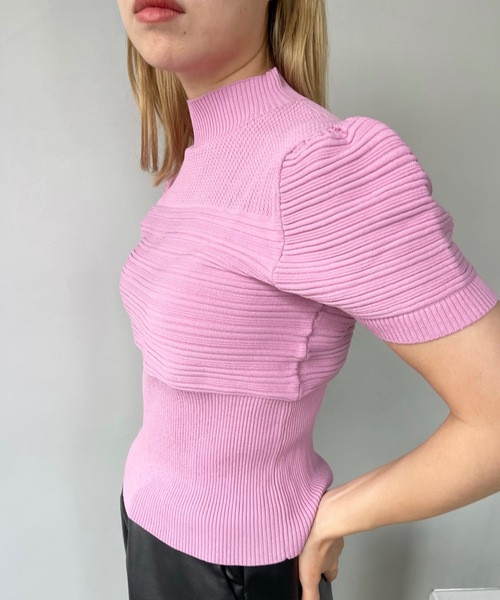 SANSeLF（サンセルフ）の「ランダムリブトップス　sanw22s039【SANSeLF】（その他トップス・レディース・ホワイト/ブラック/ミント/マスタード/ラベンダー/ピンク/ネイビー/ライトグリーン・FREE）」の22枚目の写真