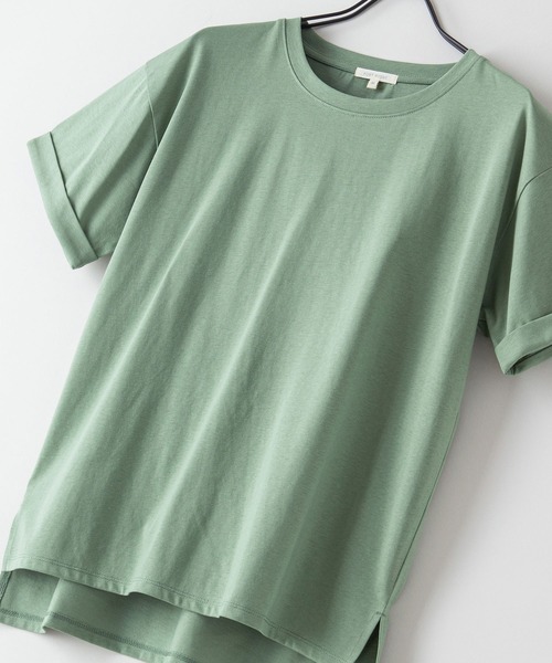 fort point(フォーポイント)の「【FORT POINT/フォートポイント】サイドスリットTシャツ(Tシャツ/カットソー・レディース・サックスブルー/ホワイト/ミント/グレー/オレンジ系その他/ブラック/チャコールグレー/ピンク系その他/ダークベージュ・MEDIUM/LARGE)」の7枚目の写真