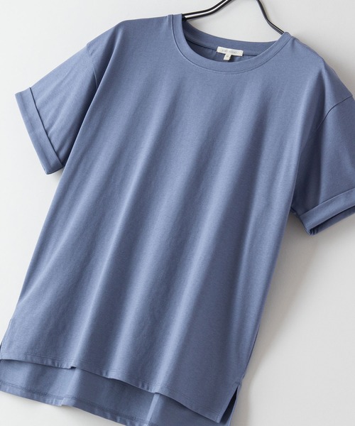 fort point(フォーポイント)の「【FORT POINT/フォートポイント】サイドスリットTシャツ(Tシャツ/カットソー・レディース・サックスブルー/ホワイト/ミント/グレー/オレンジ系その他/ブラック/チャコールグレー/ピンク系その他/ダークベージュ・MEDIUM/LARGE)」の17枚目の写真