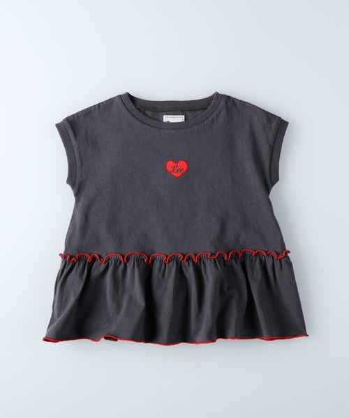 Lee（リー）の「【Lee】裾フリルＴシャツ（Tシャツ/カットソー・キッズ・ブラック・105/130/160/150/120/140）」の10枚目の写真
