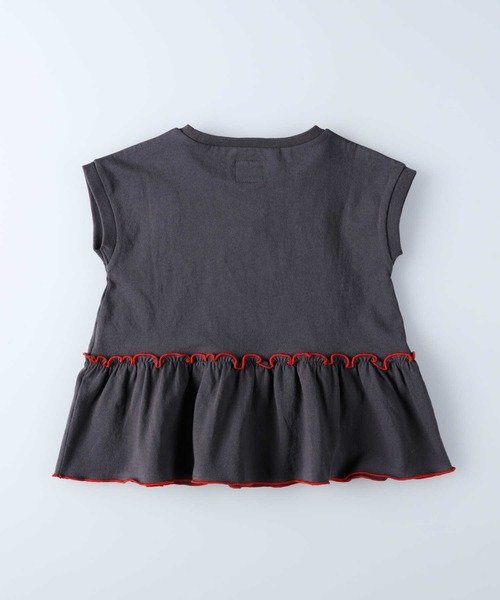 Lee（リー）の「【Lee】裾フリルＴシャツ（Tシャツ/カットソー・キッズ・ブラック・105/130/160/150/120/140）」の5枚目の写真