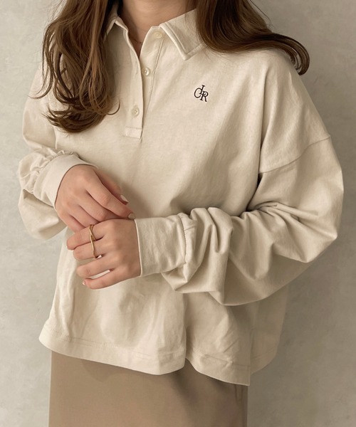 apres jour clair（アプレジュールクレア）の「【apres jour clair】クレアロゴポロシャツ【ZOZOTOWN限定アイテム】（ポロシャツ・レディース・アイボリー/キャメル/ベージュ・フリー/X-LARGE）」の7枚目の写真
