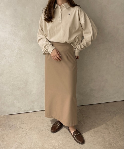 apres jour clair（アプレジュールクレア）の「【apres jour clair】クレアロゴポロシャツ【ZOZOTOWN限定アイテム】（ポロシャツ・レディース・アイボリー/キャメル/ベージュ・フリー/X-LARGE）」の8枚目の写真