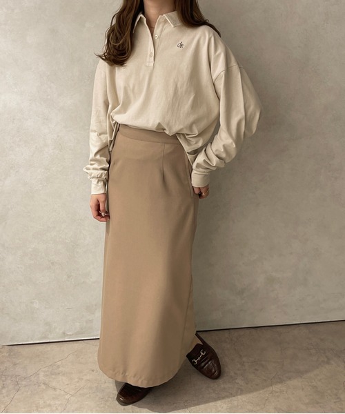 apres jour clair（アプレジュールクレア）の「【apres jour clair】クレアロゴポロシャツ【ZOZOTOWN限定アイテム】（ポロシャツ・レディース・アイボリー/キャメル/ベージュ・フリー/X-LARGE）」の9枚目の写真