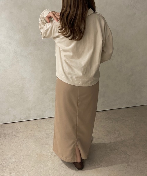 apres jour clair（アプレジュールクレア）の「【apres jour clair】クレアロゴポロシャツ【ZOZOTOWN限定アイテム】（ポロシャツ・レディース・アイボリー/キャメル/ベージュ・フリー/X-LARGE）」の10枚目の写真