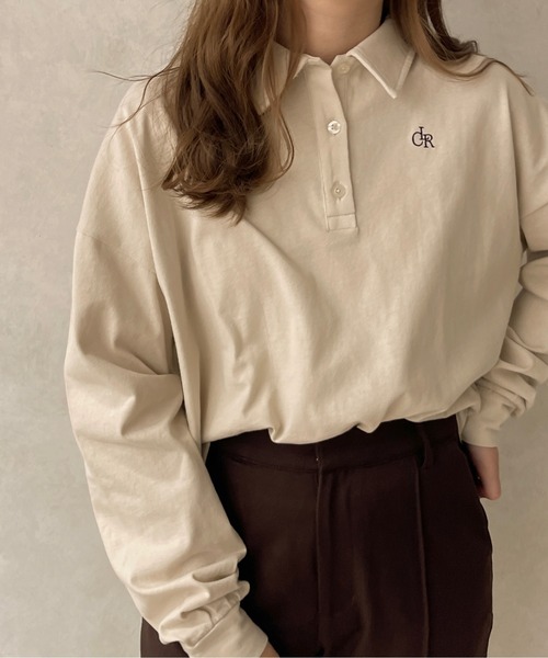 apres jour clair（アプレジュールクレア）の「【apres jour clair】クレアロゴポロシャツ【ZOZOTOWN限定アイテム】（ポロシャツ・レディース・アイボリー/キャメル/ベージュ・フリー/X-LARGE）」の11枚目の写真