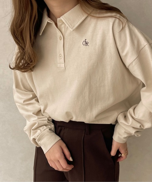 apres jour clair（アプレジュールクレア）の「【apres jour clair】クレアロゴポロシャツ【ZOZOTOWN限定アイテム】（ポロシャツ・レディース・アイボリー/キャメル/ベージュ・フリー/X-LARGE）」の12枚目の写真