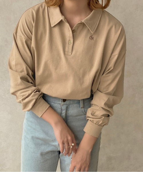 apres jour clair（アプレジュールクレア）の「【apres jour clair】クレアロゴポロシャツ【ZOZOTOWN限定アイテム】（ポロシャツ・レディース・アイボリー/キャメル/ベージュ・フリー/X-LARGE）」の15枚目の写真