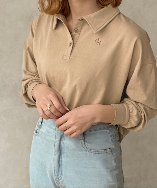 apres jour clair（アプレジュールクレア）の「【apres jour clair】クレアロゴポロシャツ【ZOZOTOWN限定アイテム】（ポロシャツ・レディース・アイボリー/キャメル/ベージュ・フリー/X-LARGE）」の18枚目の写真