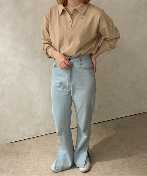 apres jour clair（アプレジュールクレア）の「【apres jour clair】クレアロゴポロシャツ【ZOZOTOWN限定アイテム】（ポロシャツ・レディース・アイボリー/キャメル/ベージュ・フリー/X-LARGE）」の19枚目の写真