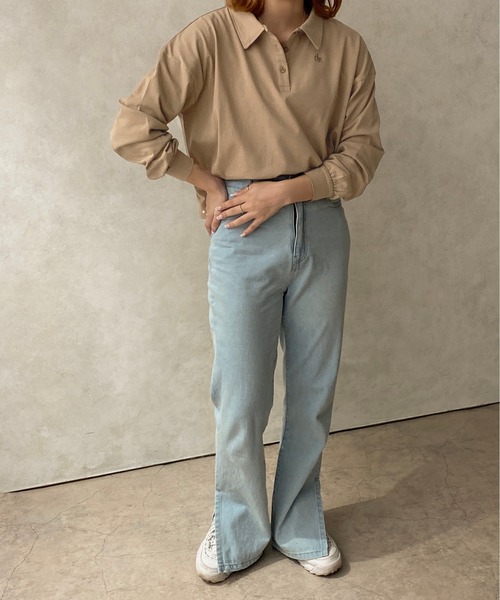 apres jour clair（アプレジュールクレア）の「【apres jour clair】クレアロゴポロシャツ【ZOZOTOWN限定アイテム】（ポロシャツ・レディース・アイボリー/キャメル/ベージュ・フリー/X-LARGE）」の20枚目の写真