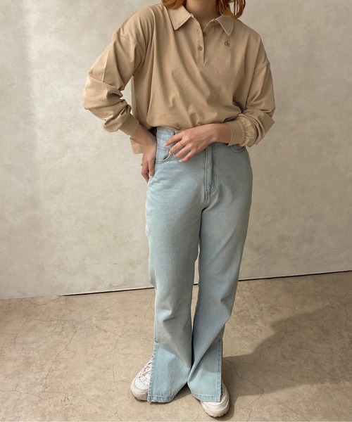 apres jour clair（アプレジュールクレア）の「【apres jour clair】クレアロゴポロシャツ【ZOZOTOWN限定アイテム】（ポロシャツ・レディース・アイボリー/キャメル/ベージュ・フリー/X-LARGE）」の21枚目の写真