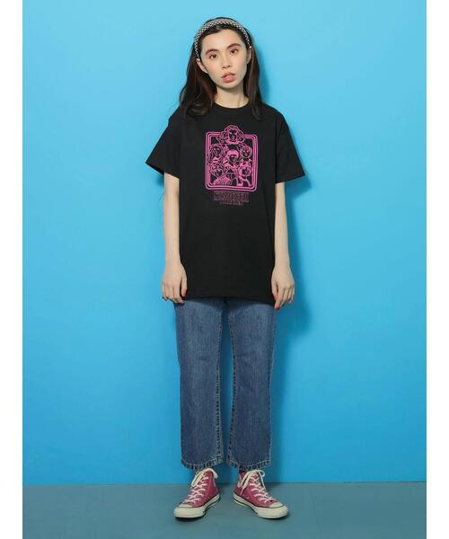 Green　Parks（グリーンパークス）の「■STRANGER THINGS イラストT（Tシャツ/カットソー・レディース・ブラック・FREE）」の16枚目の写真