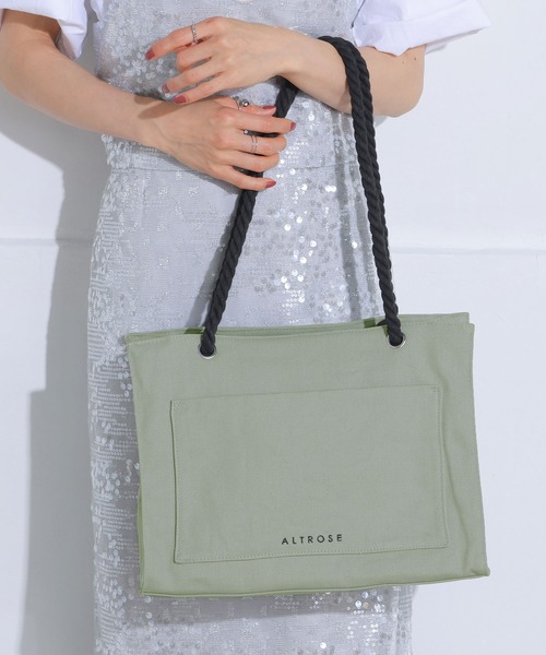 ALTROSE(アルトローズ)の「トートバッグ トパーズA4(トートバッグ・レディース・ブラック/アイボリー/レオパード/ゼブラ/ライトブルー/グレー/シルバー/カーキ・FREE)」の4枚目の写真