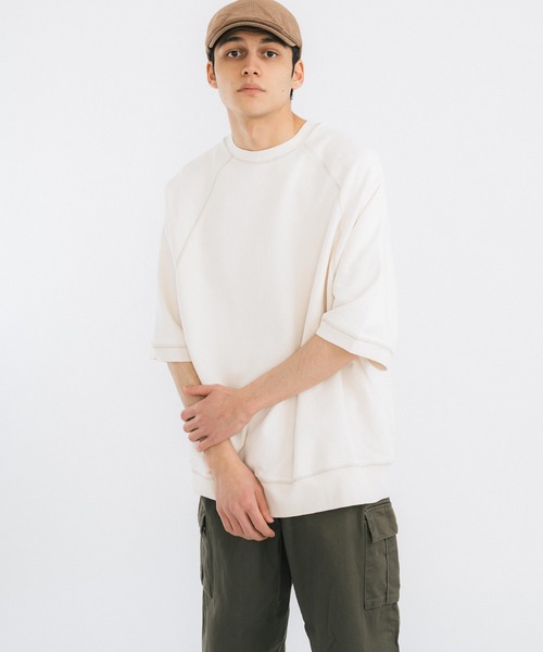 Ressaca（レサーカ）の「オーバーサイズ クルーネックルーズスウェット ビッグシルエット（スウェット・メンズ・ブラック/ブルー/ナチュラル/オレンジ・M/L）」の3枚目の写真